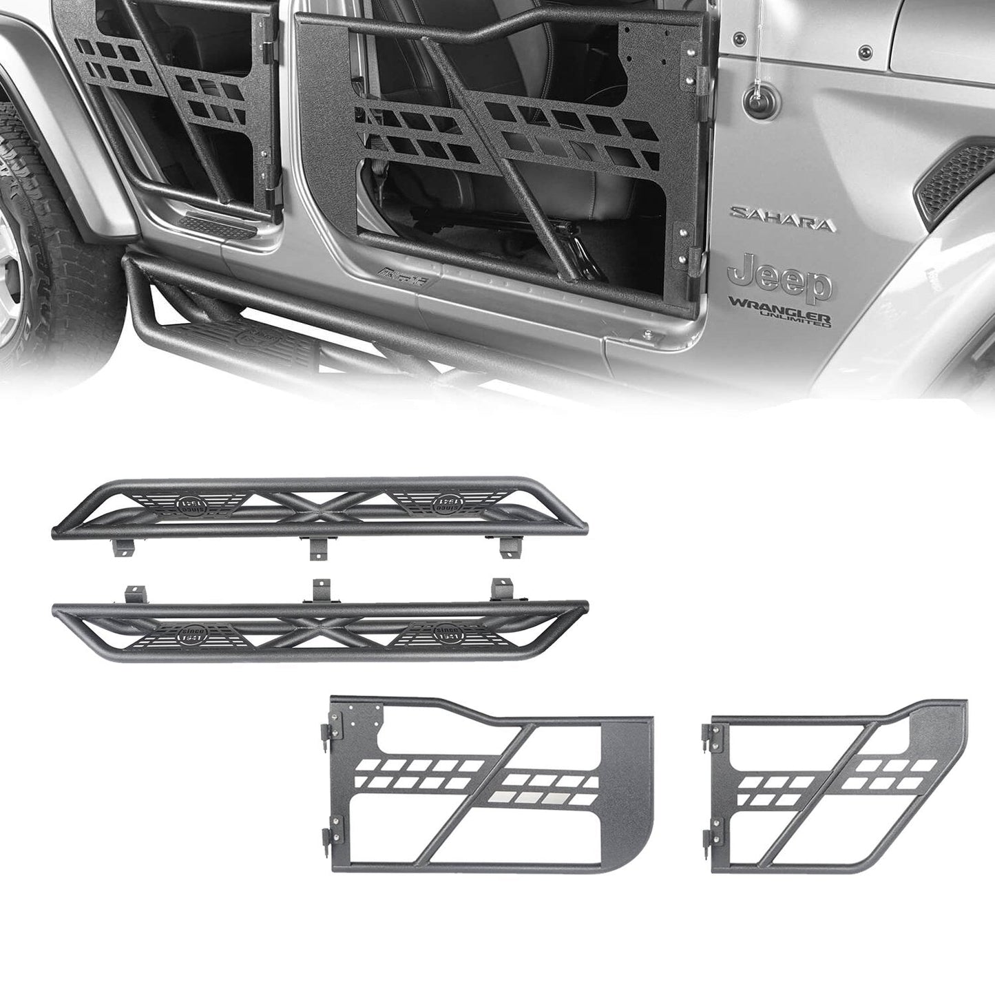 4 Door Tubular Door & Running Boards(18-25 Jeep Wrangler JL)-LandShaker
