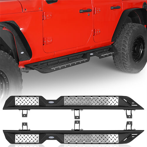 Steel Nerf Side Step Bars (18-25 Jeep Wrangler JL 4 Door)-LandShaker