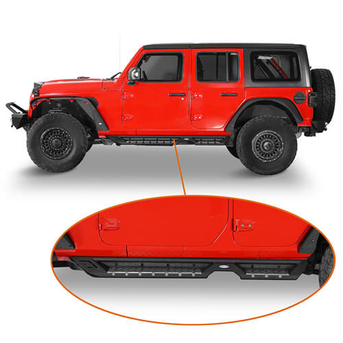 Steel Nerf Side Step Bars (18-25 Jeep Wrangler JL 4 Door)-LandShaker