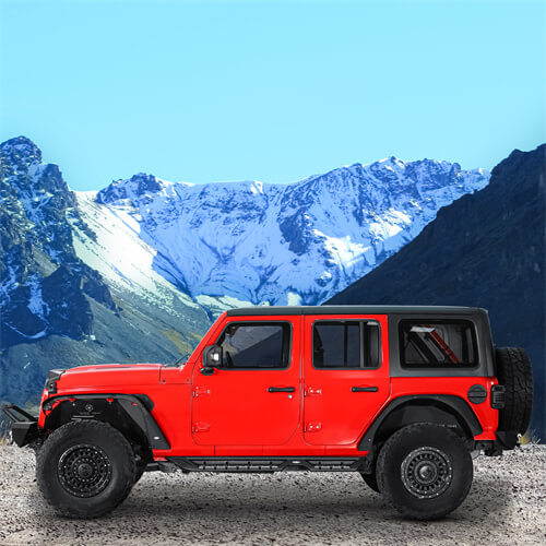 Steel Nerf Side Step Bars (18-25 Jeep Wrangler JL 4 Door)-LandShaker