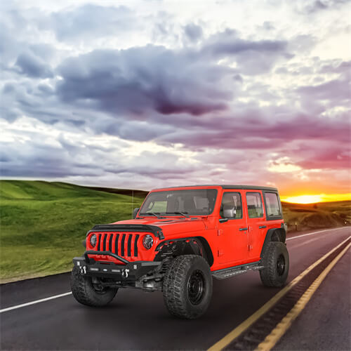 Steel Nerf Side Step Bars (18-25 Jeep Wrangler JL 4 Door)-LandShaker