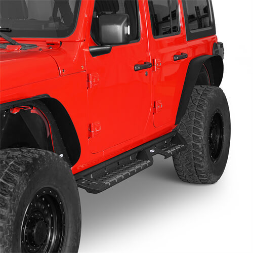 Steel Nerf Side Step Bars (18-25 Jeep Wrangler JL 4 Door)-LandShaker