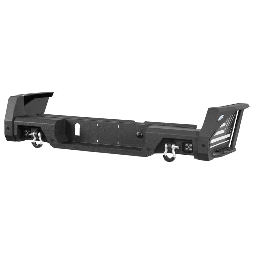 Rear Bumper w/ Bedside Slider Steps (20-25 Jeep Gladiator JT with OEM Rear Bumper Frame Mounts) - LandShaker