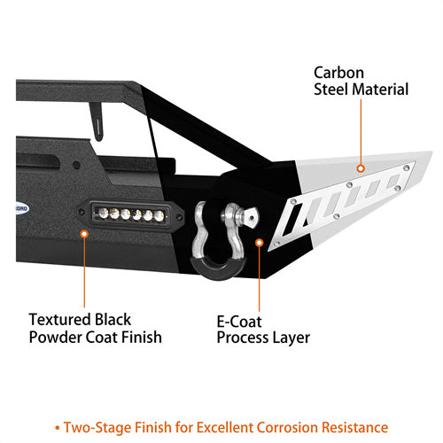 Stubby Front Bumper & Different Trail Rear Bumper Combo(97-06 Jeep Wrangler TJ YJ)-LandShaker