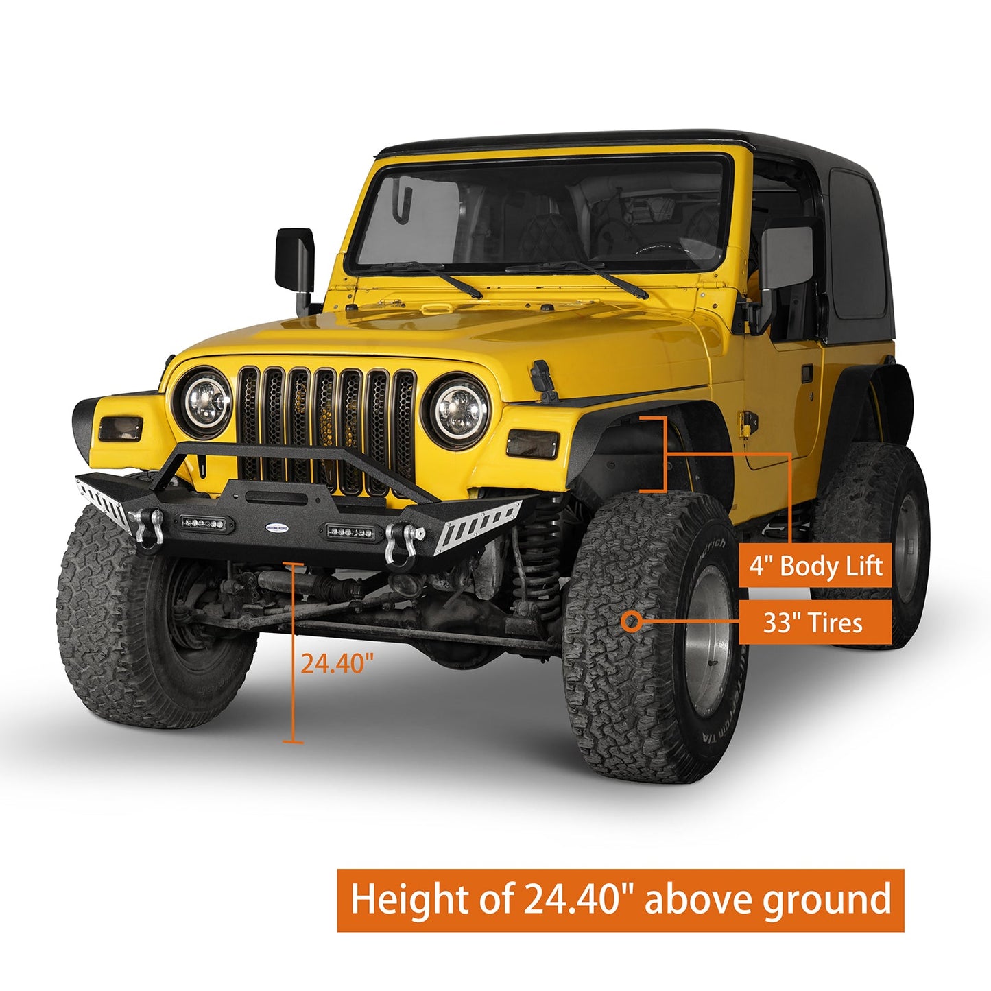 Blade Stubby Front Bumper & Explorer Rear Bumper Combo(87-06 Jeep Wrangler TJ YJ)-LandShaker
