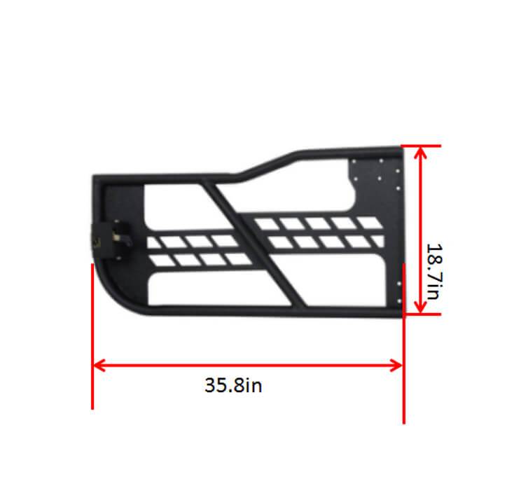 Jeep 2 Door Tube Doors Off Road Tubular Doors(07-18 Jeep Wrangler JK JKU)-LandShaker