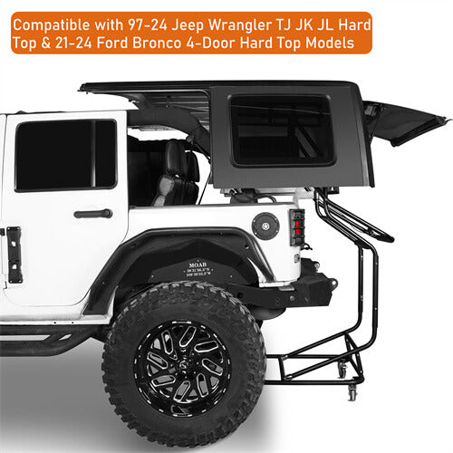 Jeep Hard Top Lift Holder Rack (97-25 Jeep Wrangler TJ & JK & JL & Ford Bronco 4-Door) - LandShaker