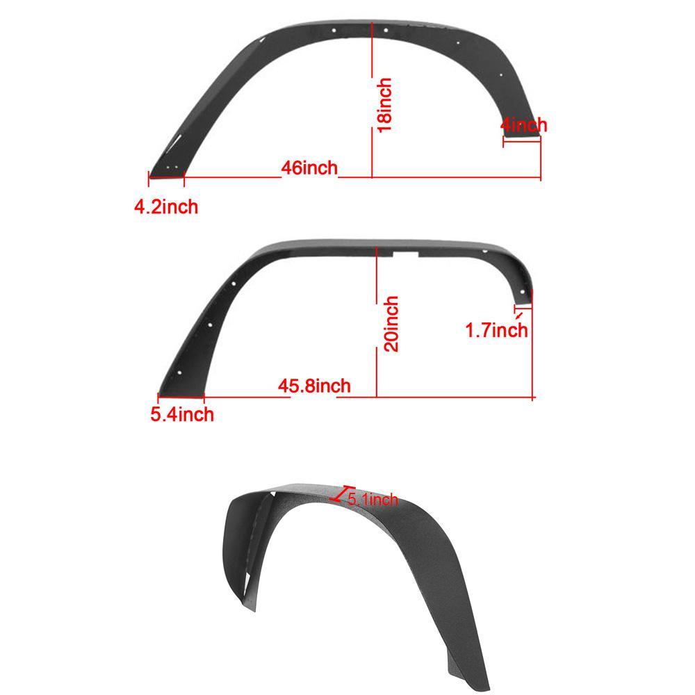Flat Fender Flares(07-18 Jeep Wrangler JK)-LandShaker