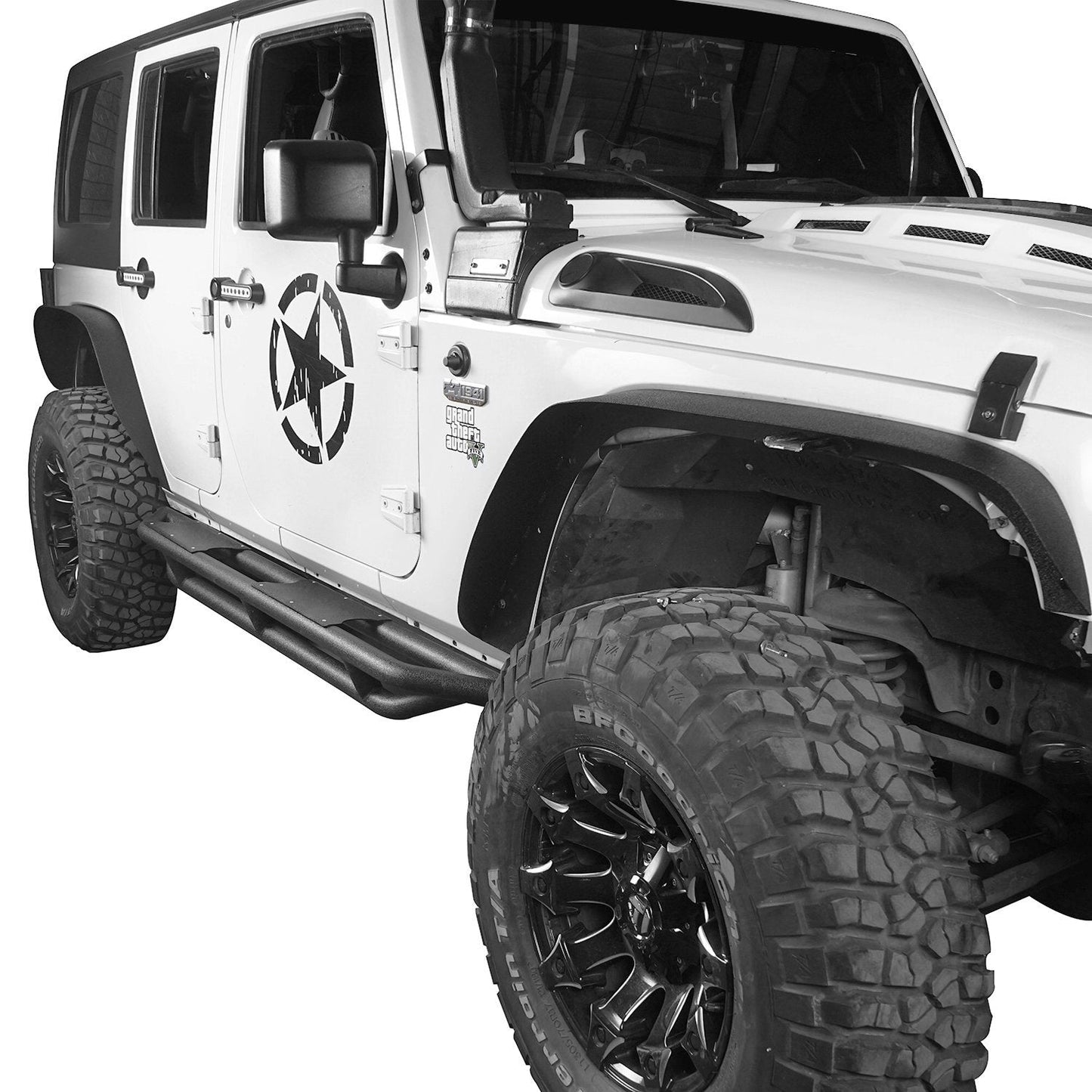 Flat Fender Flares(07-18 Jeep Wrangler JK)-LandShaker