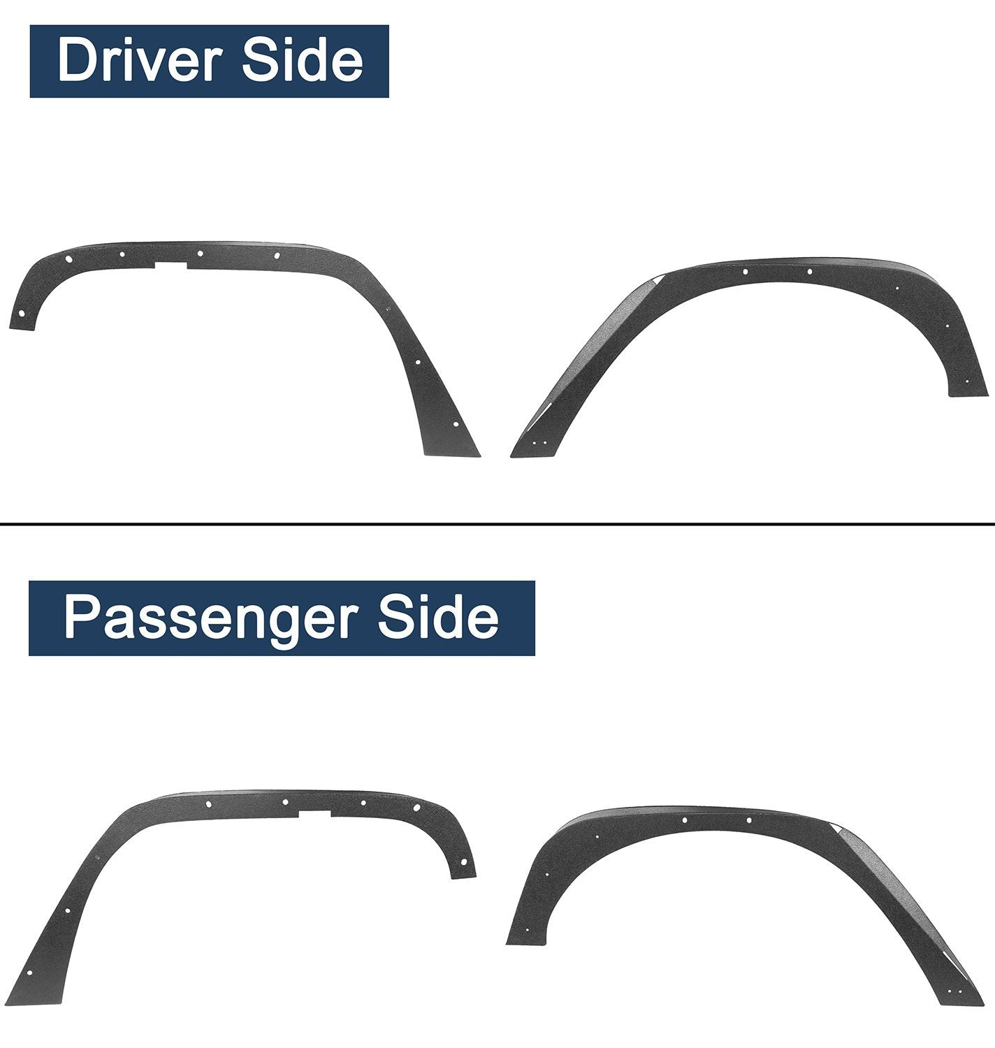 Flat Fender Flares(07-18 Jeep Wrangler JK)-LandShaker