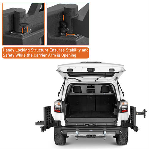 KarooCargo Rear Bumper w/ 5.3-Gallon Jerry Can Holder For 2010-2024 Toyota 4Runner - LandShaker
