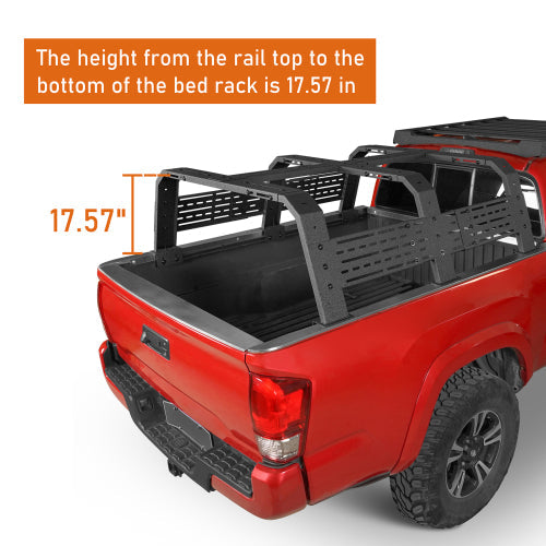 18.8" High Overland Bed Rack for Toyota Tacoma & Tundra 6' Bed  - LandShaker