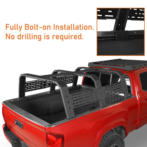 18.8" High Overland Bed Rack for Toyota Tacoma & Tundra 6' Bed  - LandShaker