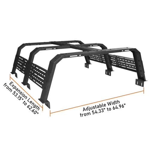 18.8" High Overland Bed Rack for Toyota Tacoma & Tundra 6' Bed  - LandShaker