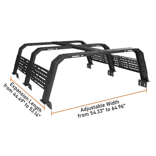 18.8" High Overland Bed Rack (Jeep Gladiator JT & Toyota Tacoma) - LandShaker