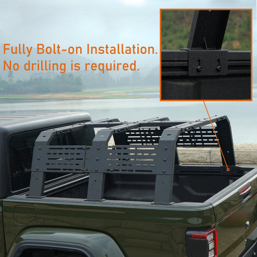 18.8" High Overland Bed Rack (Jeep Gladiator JT & Toyota Tacoma) - LandShaker