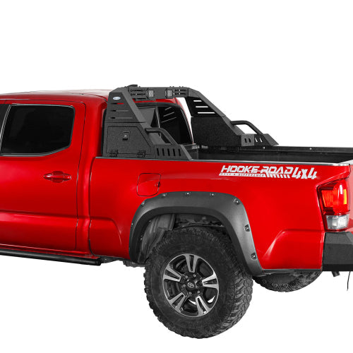 20.7" High Adjustable Roll Bar w/ LED Spotlights & Storage Boxes For Mid-Size Pickup Trucks - LandShaker