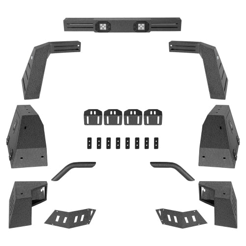 20.7" High Adjustable Roll Bar w/ LED Spotlights & Storage Boxes For Mid-Size Pickup Trucks - LandShaker