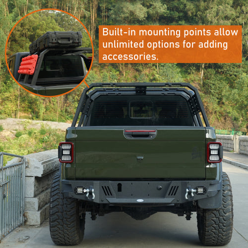 18.8" High Overland Bed Rack (Ford Ranger & GMC Canyon & Chevrolet Colorado & Jeep Gladiator JT) - LandShaker