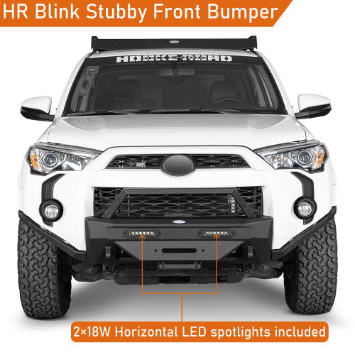 LandShaker Stubby Front Bumper w/LED spotlights (14-24 Toyota 4Runner, Excluding Limited & Nightshade)