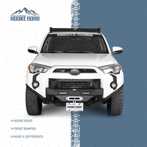 LandShaker Stubby Front Bumper w/LED spotlights (14-24 Toyota 4Runner, Excluding Limited & Nightshade)