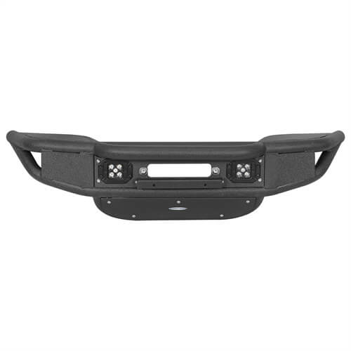 Lotus Tubular Front Bumper w/ Winch Plate For 2018-2025 Jeep Wrangler JL & Gladiator JT-LandShaker