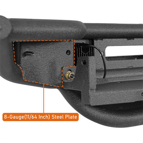 Lotus Tubular Front Bumper w/ Winch Plate For 2018-2025 Jeep Wrangler JL & Gladiator JT-LandShaker
