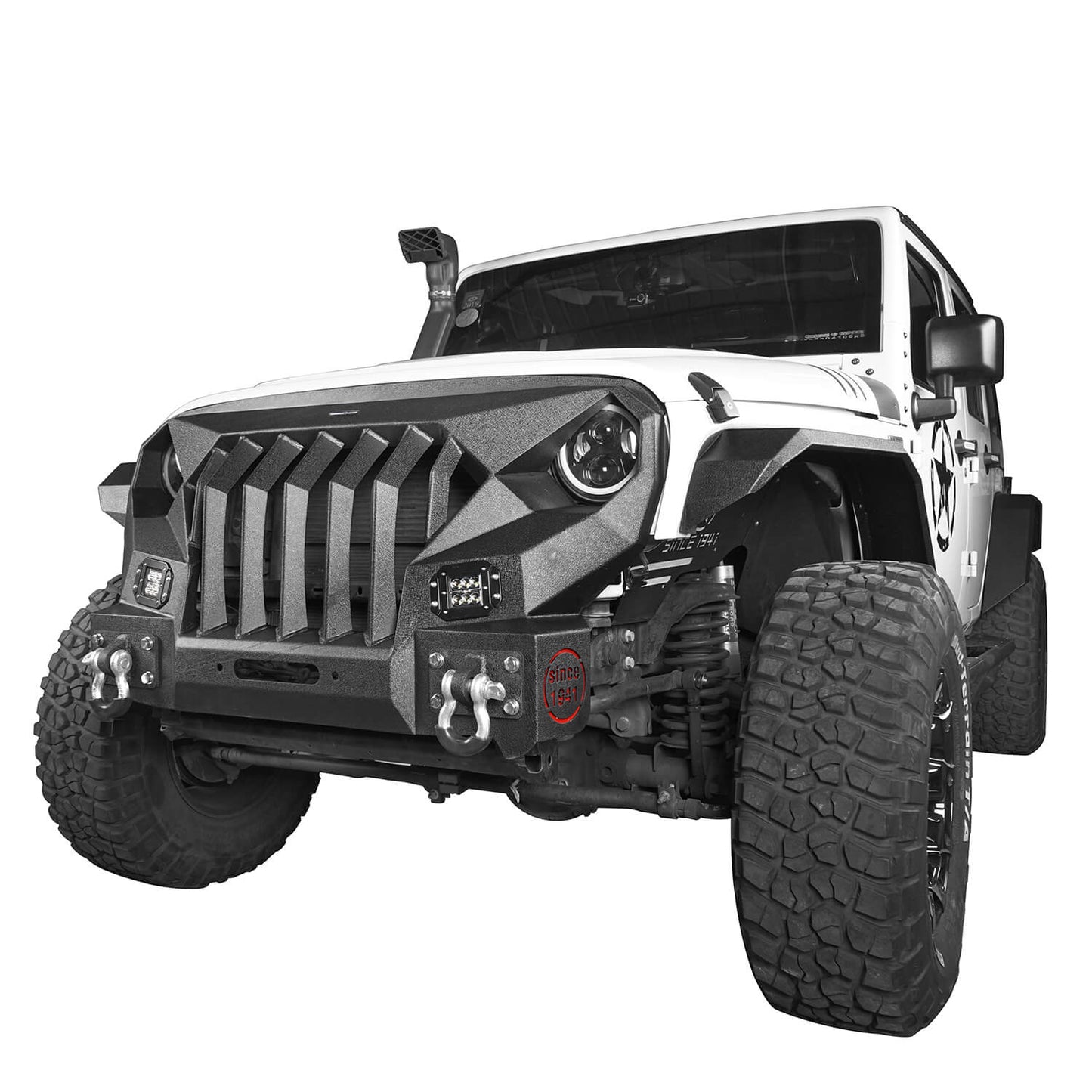 Mad Max Front Bumper & Rear Bumper w/Tire Carrier(07-18 Jeep Wrangler JK)-LandShaker