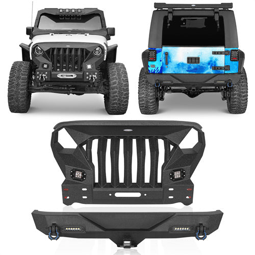 Mad Max Front Bumper & Rear Bumper(07-18 Jeep Wrangler JK)-LandShaker