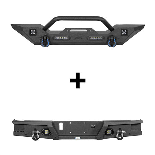 Mid Width Front Bumper & Rear Bumper(20-25 Jeep Gladiator JT)-LandShaker