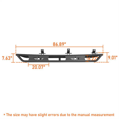 Mid Width Front Bumper / Rear Bumper / Running Boards Side Steps(20-25 Jeep Gladiator JT)-LandShaker
