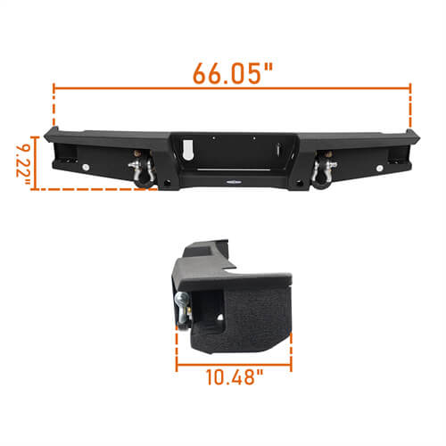 Mid Width Front Bumper / Rear Bumper / Side Steps Nerf Bars(20-25 Jeep Gladiator JT)-LandShaker
