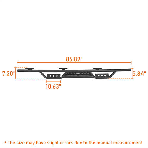Mid Width Front Bumper / Rear Bumper / Side Steps Nerf Bars(20-25 Jeep Gladiator JT)-LandShaker