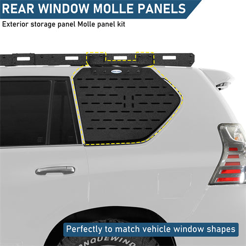 Rear Window Exterior Storage Panel Molle Panel Kit For 2010-2023 Lexus GX460 - Landshaker4x4