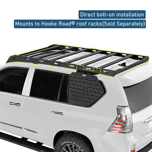 Rear Window Exterior Storage Panel Molle Panel Kit For 2010-2023 Lexus GX460 - Landshaker4x4