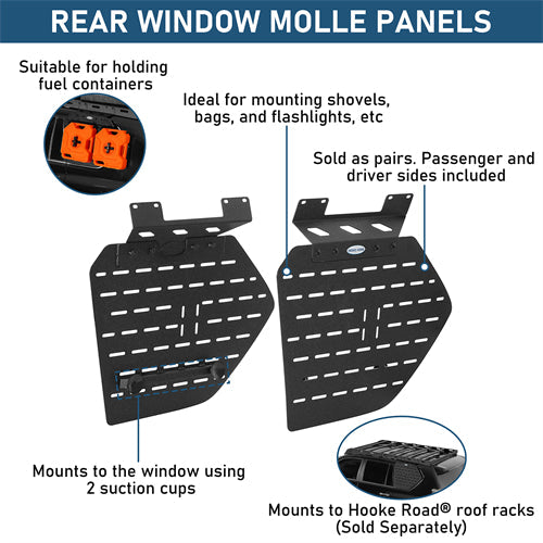 Rear Window Exterior Storage Panel Molle Panel Kit For 2010-2023 Lexus GX460 - Landshaker4x4