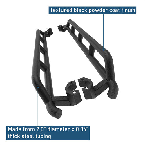 Nerf Bars Slider Running Boards Rocker Guard(07-18 Jeep Wrangler JKU)-LandShaker