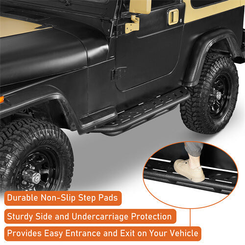 Off-road Nerf Side Step Bars For 1987-1995 Jeep Wrangler YJ- LandShaker