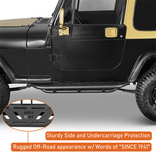 Off-road Nerf Side Step Bars For 1987-1995 Jeep Wrangler YJ- LandShaker