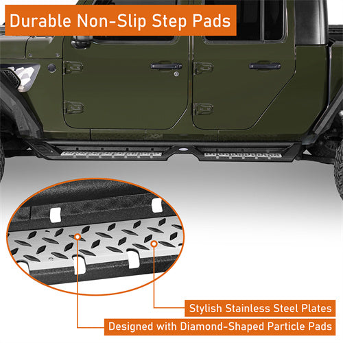 Nerf Side Step Bars Running Boards (20-25 Jeep Gladiator JT) - LandShaker