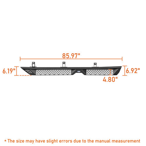 Nerf Side Step Bars Running Boards (20-25 Jeep Gladiator JT) - LandShaker