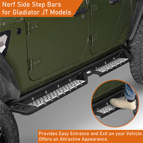 Nerf Side Step Bars Running Boards (20-25 Jeep Gladiator JT) - LandShaker