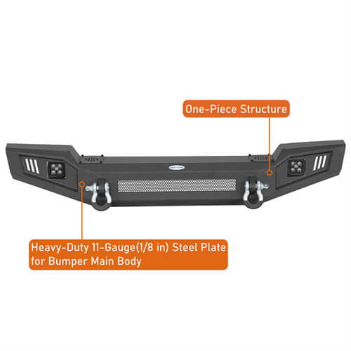 Off Road Front Bumper w/ LED spotlights included For 1997-1906 Jeep Wrangler TJ - LandShaker