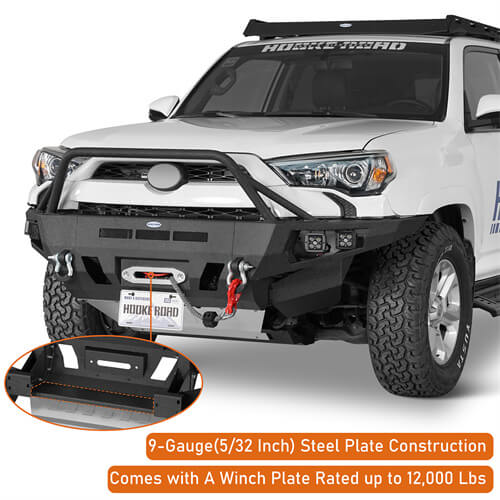 Off Road Full Width Front Bumper w/ LED Spot Lights For 2014-2024 Toyota 4Runner - LandShaker