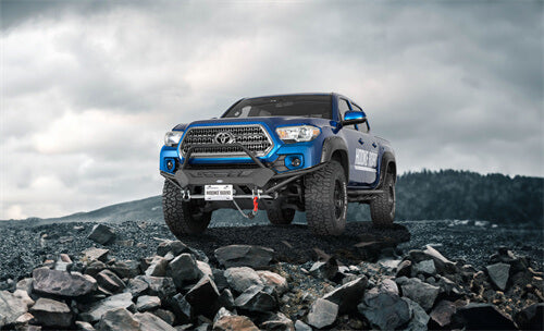 Off Road Tube Front Bumper w/ LED Light Bar For 2016-2023 Toyota Tacoma 3rd Gen - LandShaker