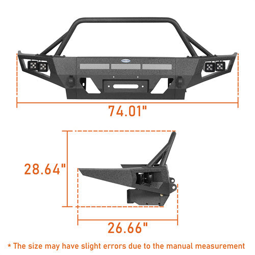 Off Road Front & Rear Bumper For 2016-2023 Toyota Tacoma - LandShaker 4x4