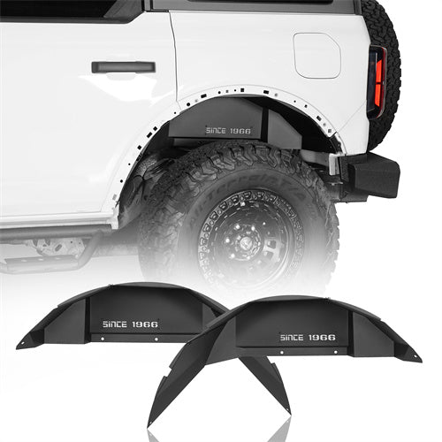Off-Road Front & Rear Inner Fender Liners For 2021-2024 Ford Bronco (Excluding Raptor) - LandShaker4x4
