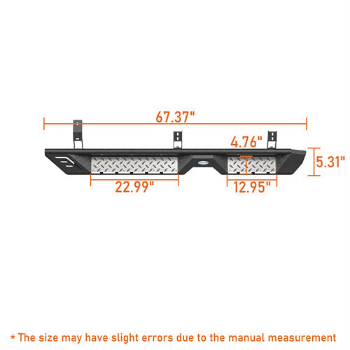 Nerf Side Step Bars For 2010-2024 Toyota 4Runner (Excluding Limited, Nightshade, TRD Sport & 10-13 SR5) - LandShaker4x4