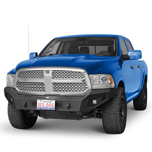 Aftermarket Full Width Front Bumper w/ LED Spotlights (13-18 Ram 1500, Excluding Rebel) - LandShaker
