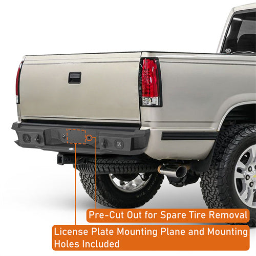 Off Road Rear Bumper For 1988-1998 Chevy C/K 1500 2500 Fleetside - LandShaker